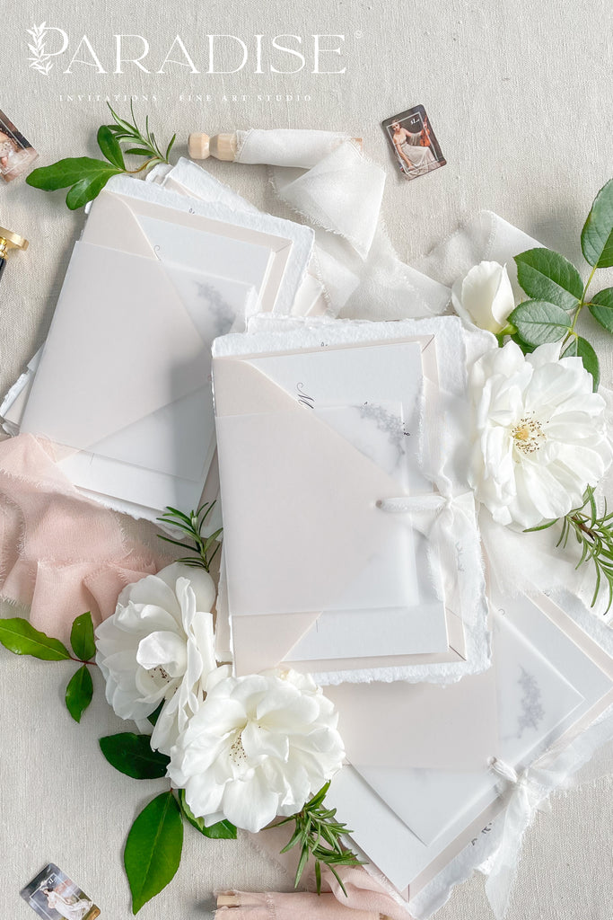 Geraldine Handmade Paper Wedding Invitation Sets