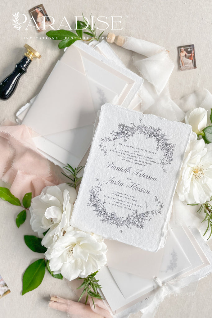 Geraldine Handmade Paper Wedding Invitation Sets