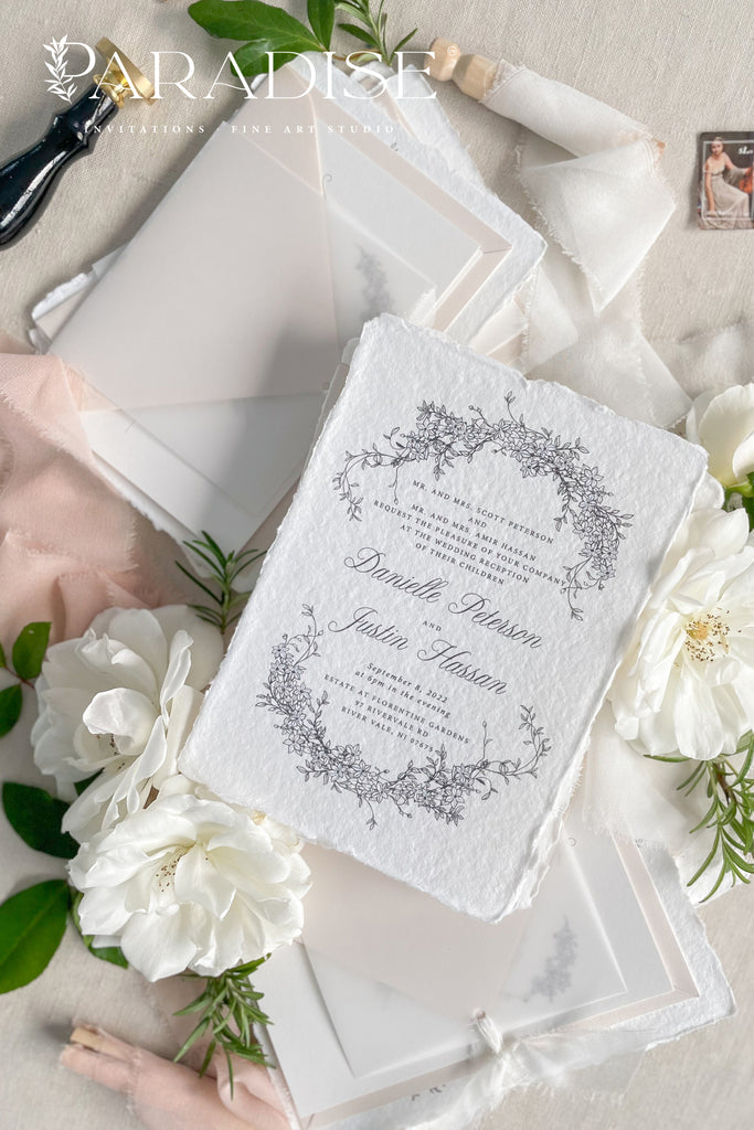 Geraldine Handmade Paper Wedding Invitation Sets