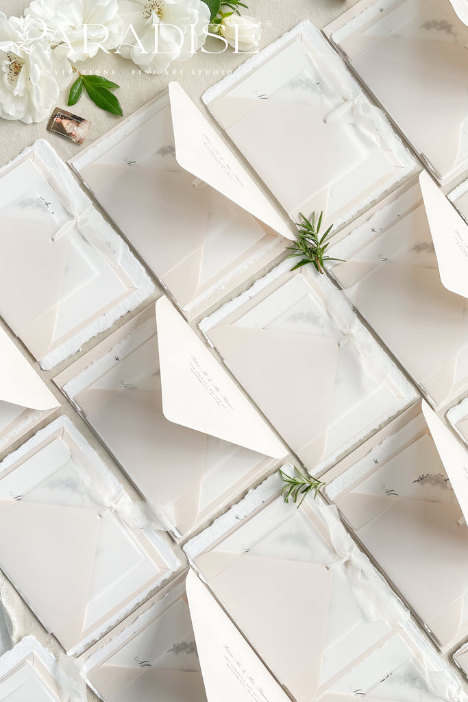 Geraldine Handmade Paper Wedding Invitation Sets