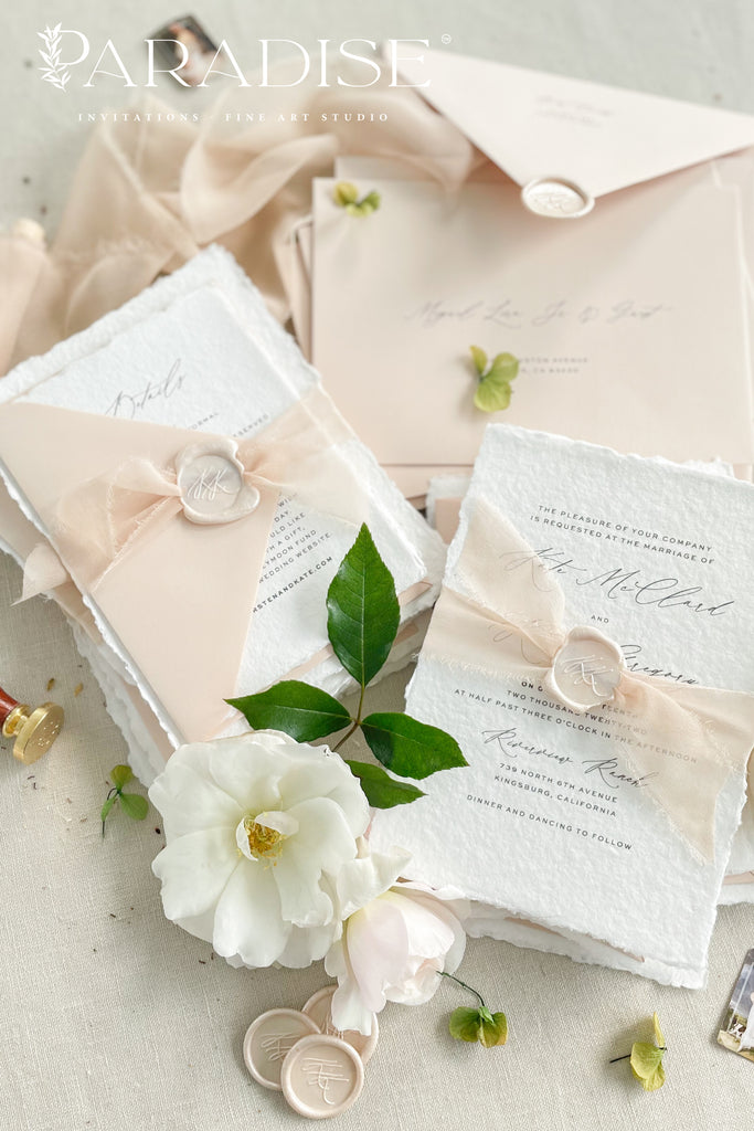 Berenice Handmade Paper Wedding Invitation Sets