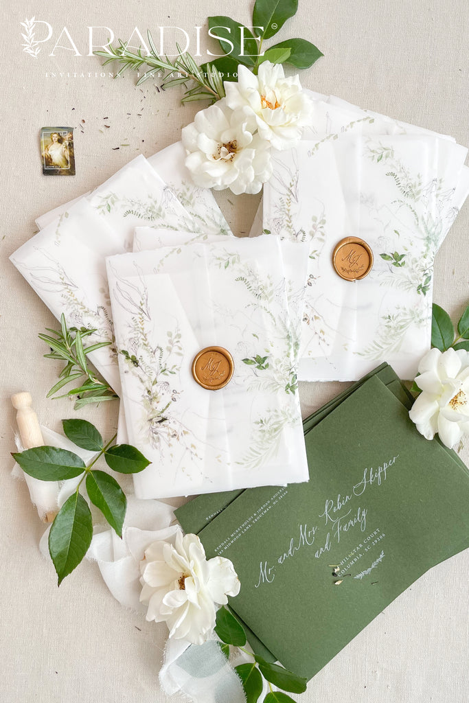Alexandrie Handmade Paper Wedding Invitation Sets