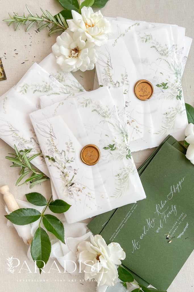 Alexandrie Handmade Paper Wedding Invitation Sets