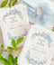 Invite your guests with timeless elegance using our handmade paper Save the Date cards, featuring a delicate blue floral wreath design inspired by fine art botanicals. Each card is printed on luxurious 100% cotton handmade paper with natural deckled edges, creating a soft, organic texture that perfectly complements romantic and refined wedding styles.