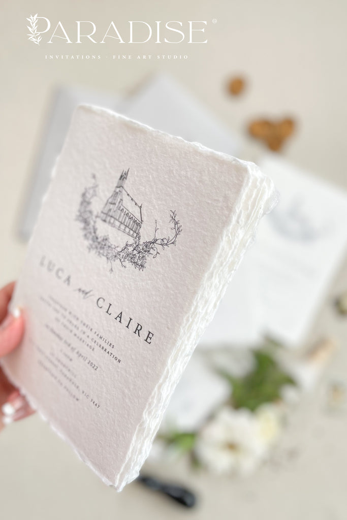 Ottilie Handmade Paper Wedding Invitation Sets