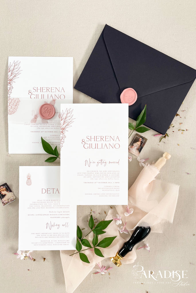 Nova Tropical Wedding Invitation Sets