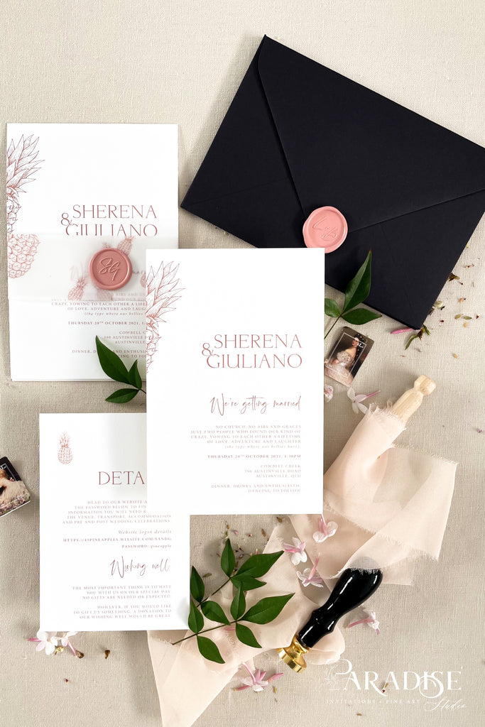 Nova Tropical Wedding Invitation Sets