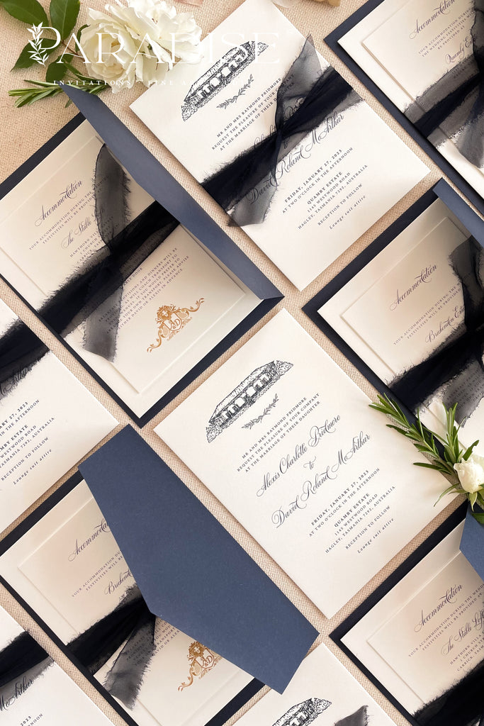 Corretta Letterpress Wedding Invitations