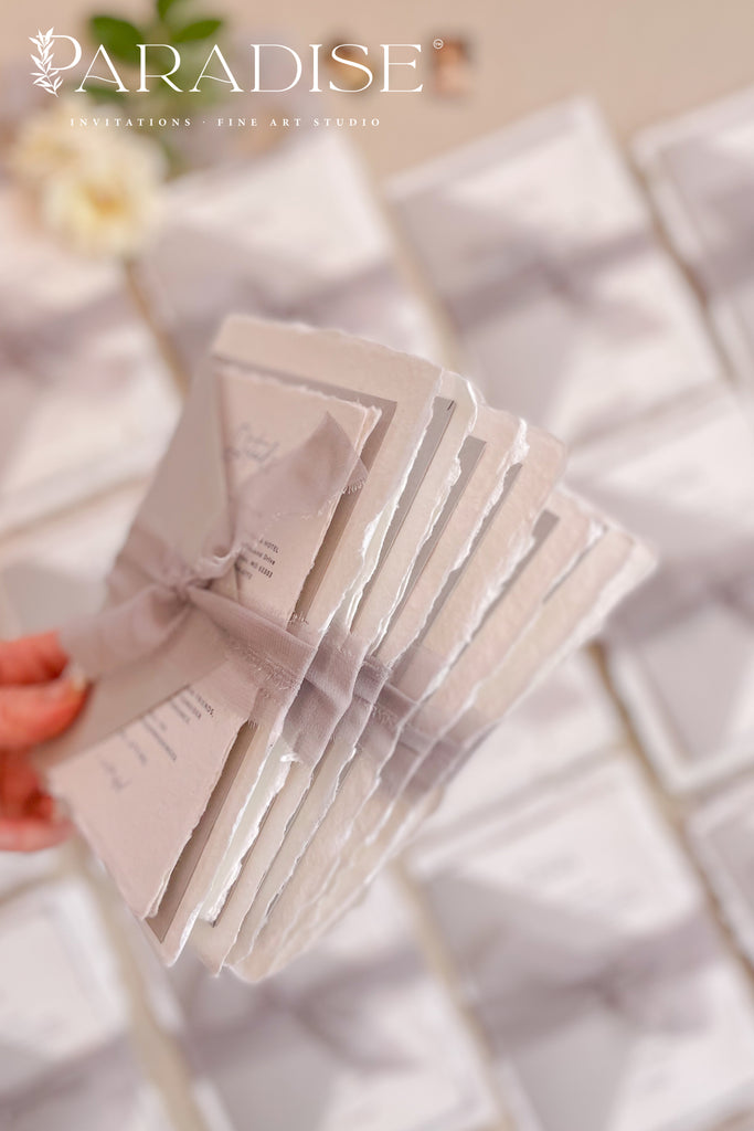 Alisanne Handmade Paper Wedding Invitation Sets