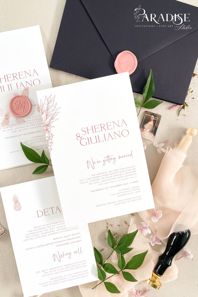 Nova Tropical Wedding Invitation Sets