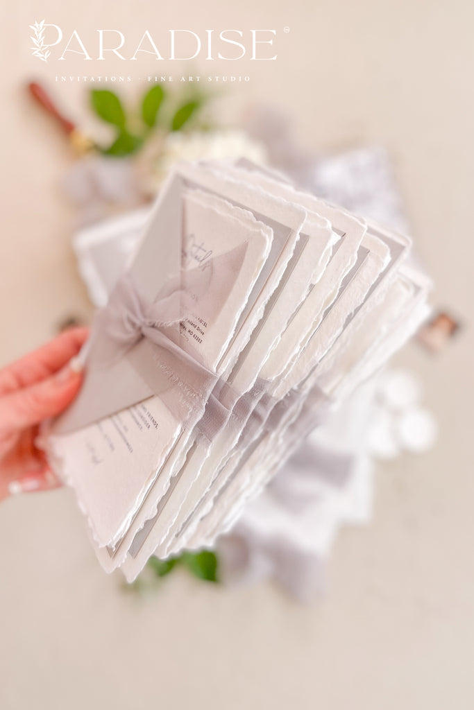 Alisanne Handmade Paper Wedding Invitation Sets