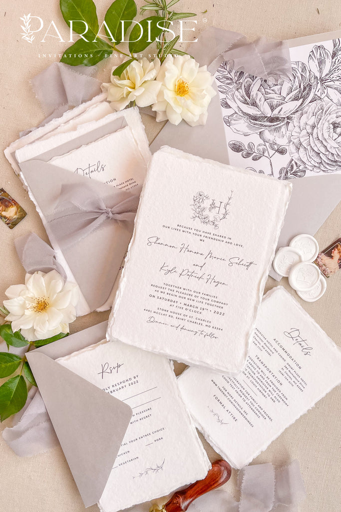 Alisanne Handmade Paper Wedding Invitation Sets