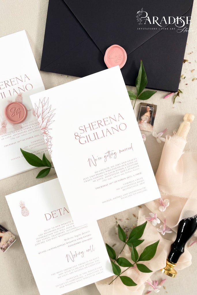 Nova Tropical Wedding Invitation Sets