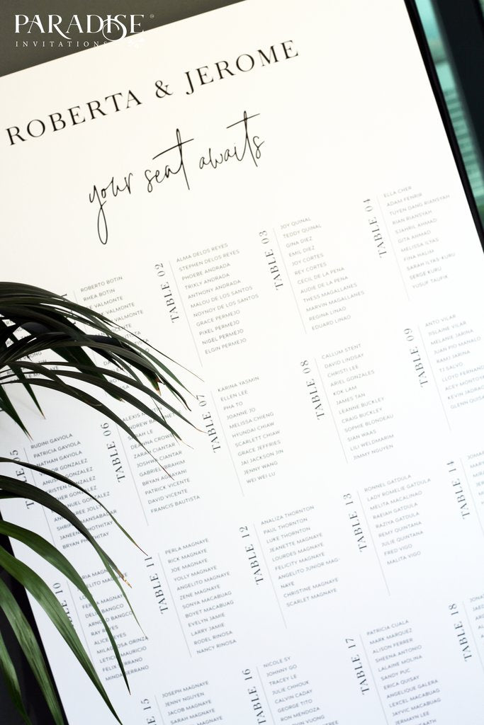 Halette Modern Table Seating Chart