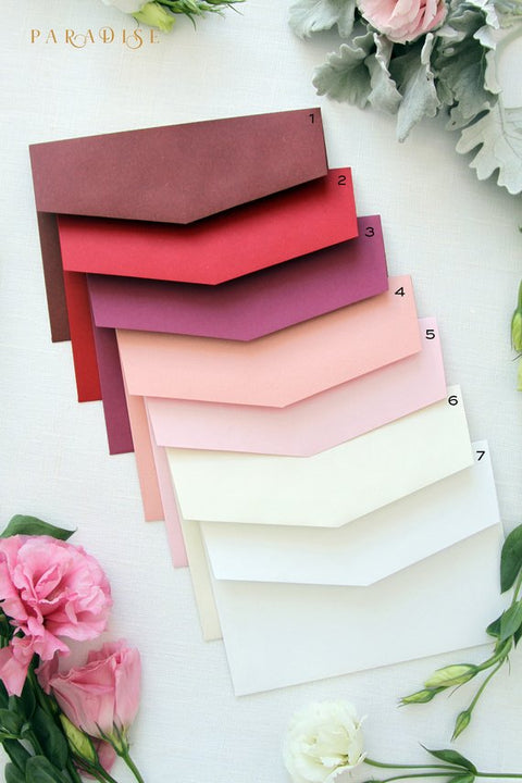 Burgundy, Red and Pink Envelopes