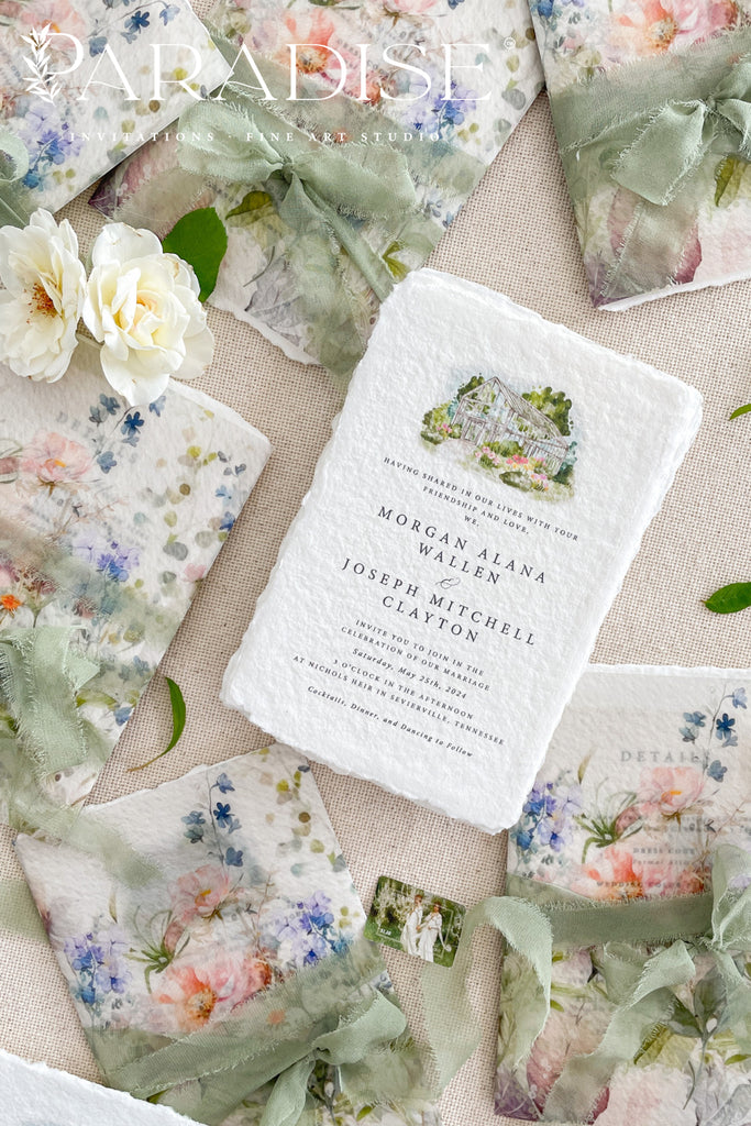 Sayge Handmade Paper Wedding Invitation Sets