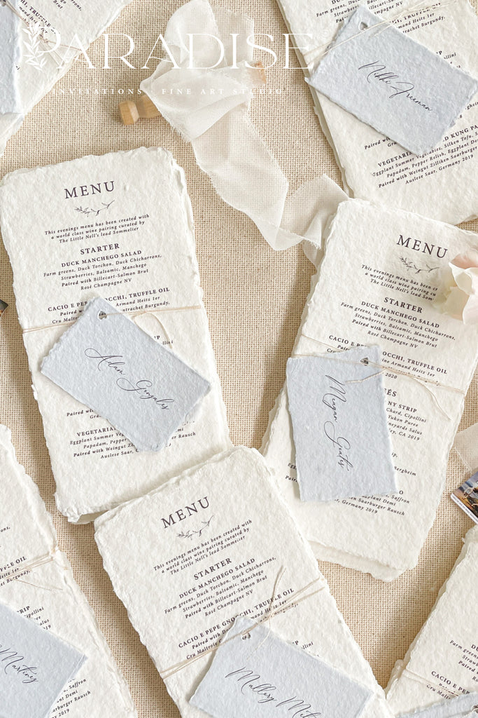 Callan Handmade Paper Wedding Menus