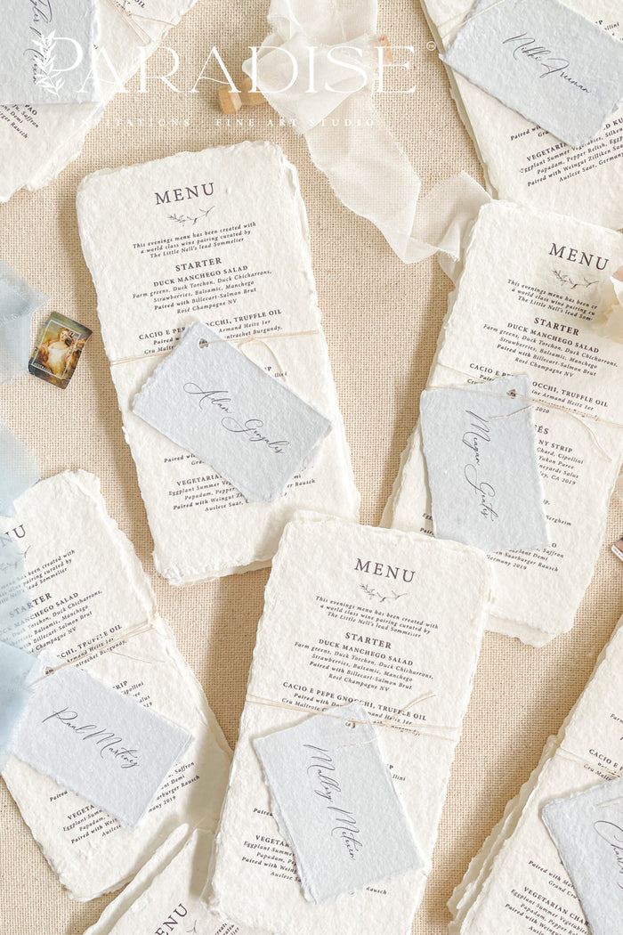 Callan Handmade Paper Wedding Menus