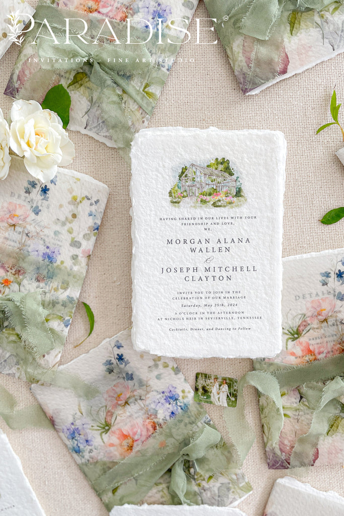 Sayge Handmade Paper Wedding Invitation Sets