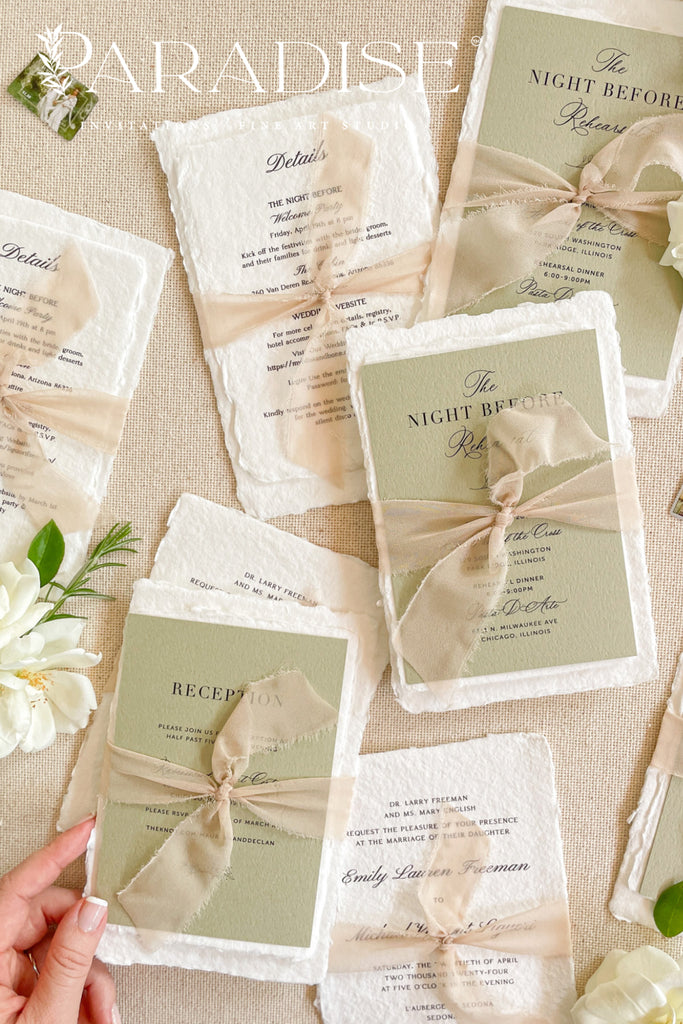 Love Handmade Paper Wedding Invitation Sets