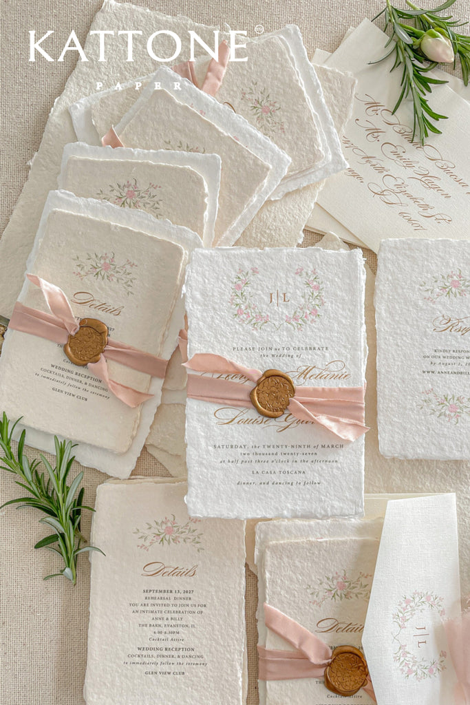 Labella Handmade Paper Wedding Invitation Sets