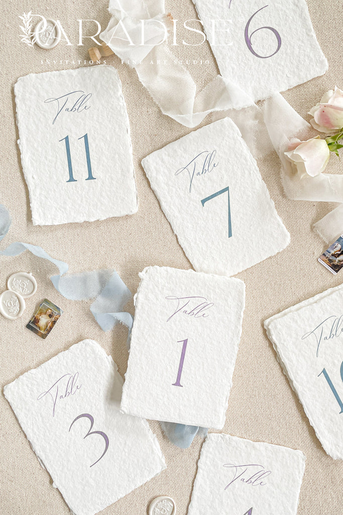 Elyse Handmade Paper Table Numbers