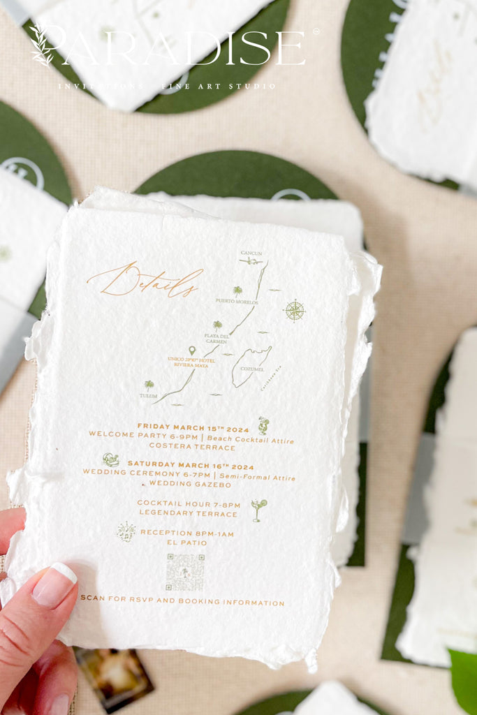 Stella Handmade Paper Wedding Invitation Sets