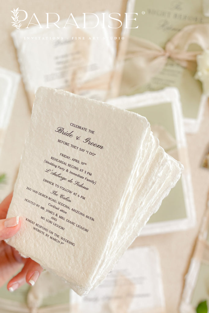 Love Handmade Paper Wedding Invitation Sets