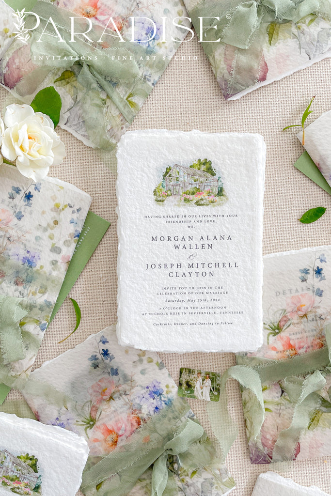 Sayge Handmade Paper Wedding Invitation Sets