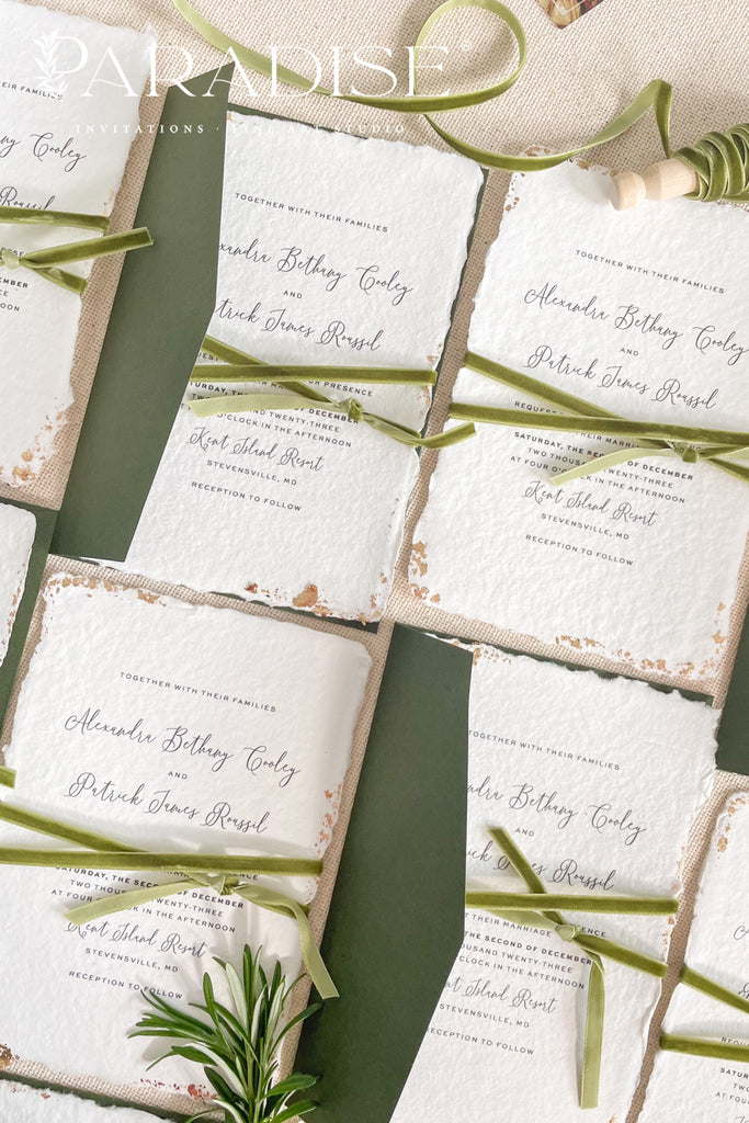 Sofia Handmade Paper Wedding Invitation Sets