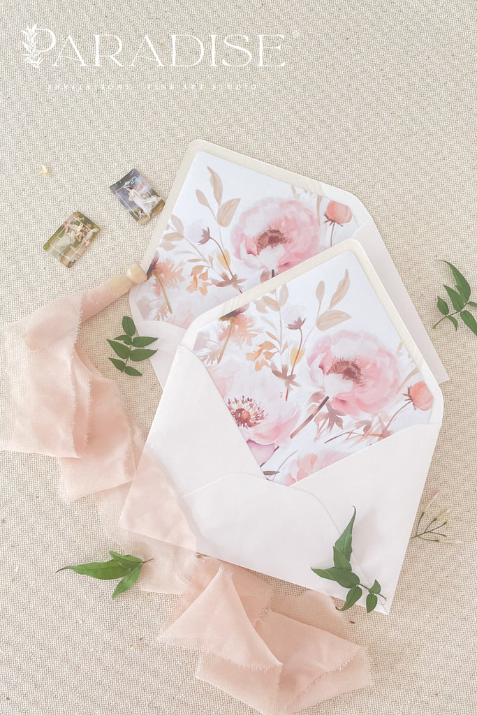 Nude Blush Envelopes and Envelope Liners