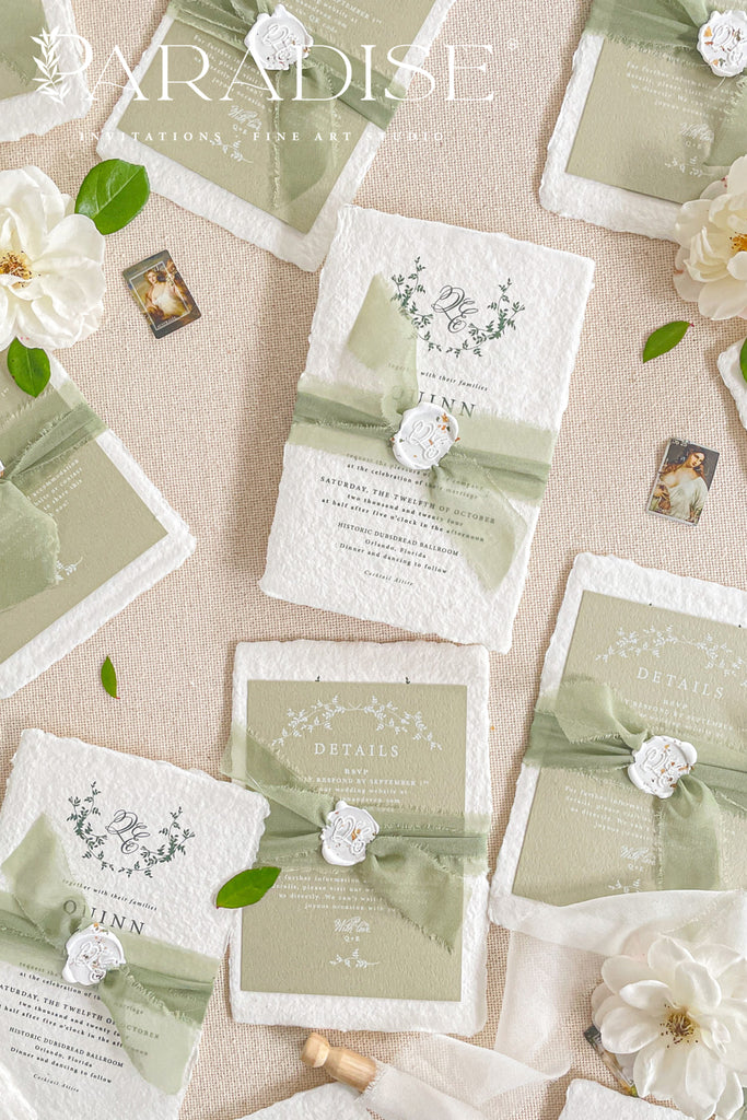 Francesca Handmade Paper Wedding Invitation Sets