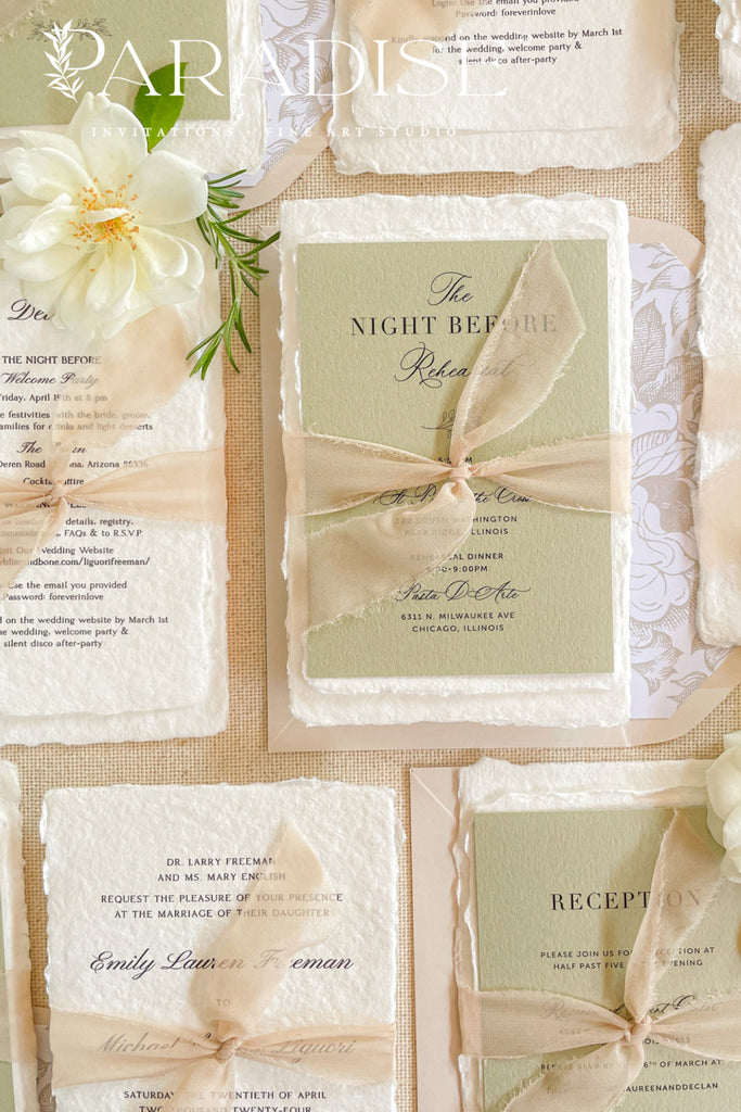 Love Handmade Paper Wedding Invitation Sets