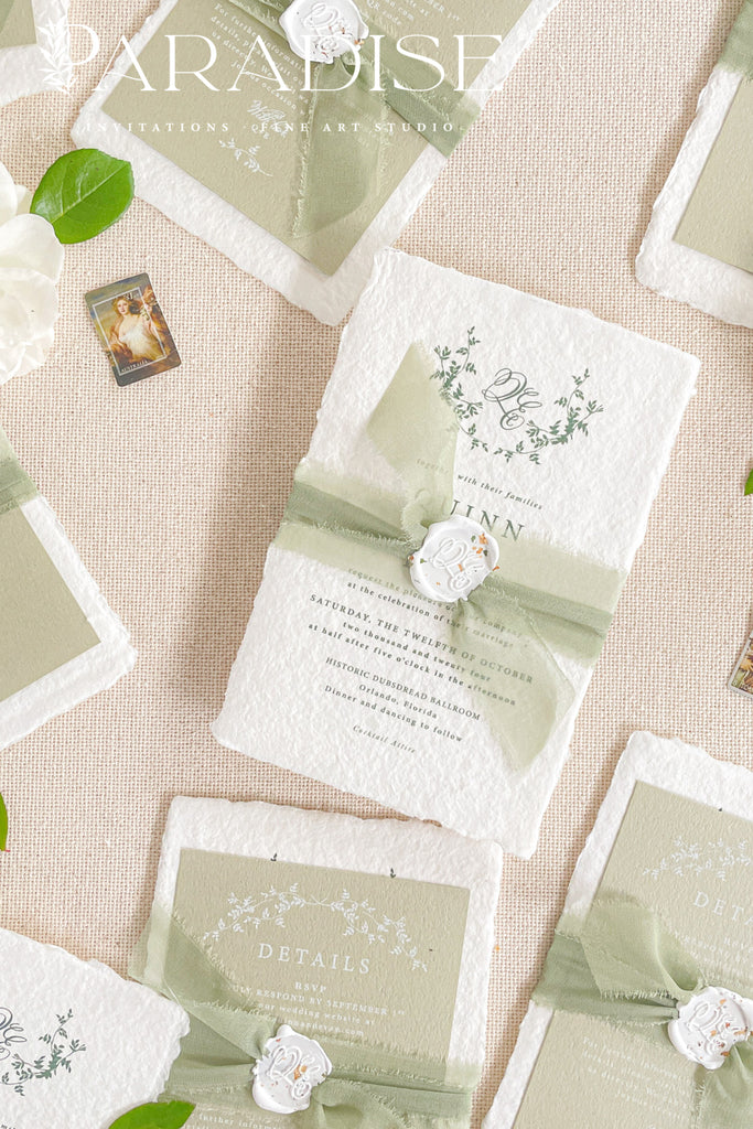 Francesca Handmade Paper Wedding Invitation Sets