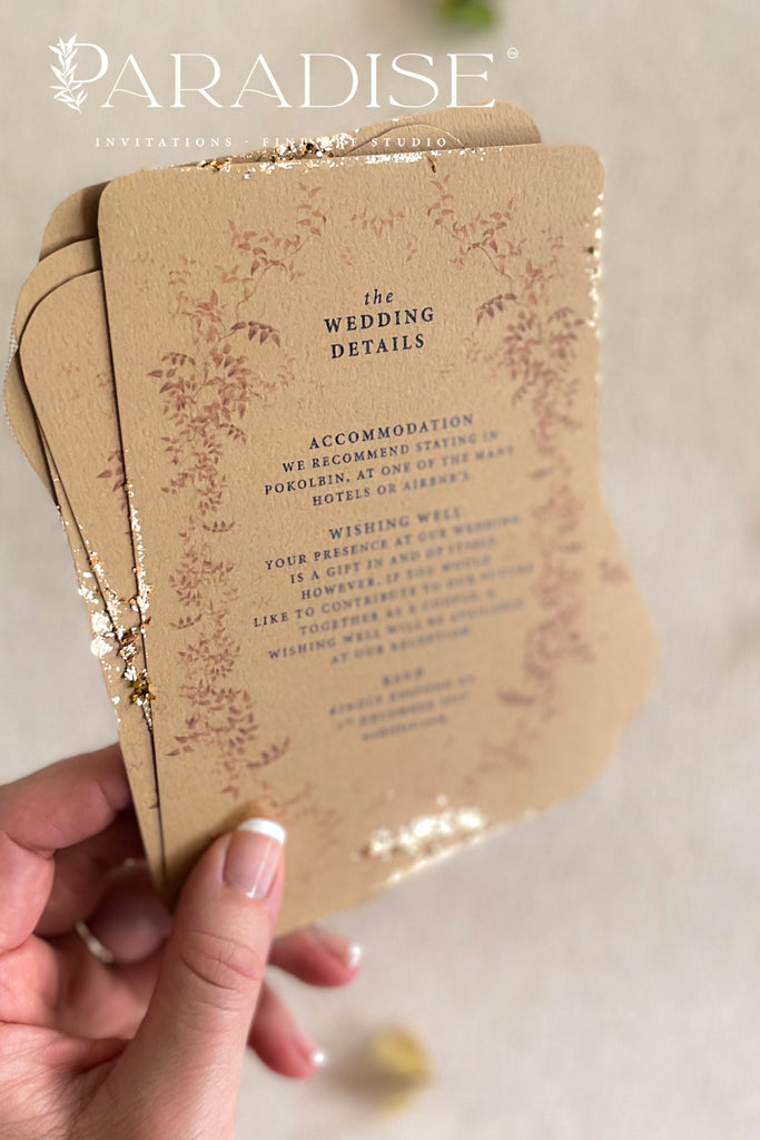 Rebekah Handmade Paper Wedding Invitation Sets