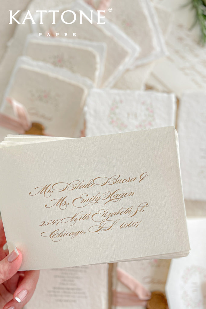 Coco Linen Envelopes and Address Printing