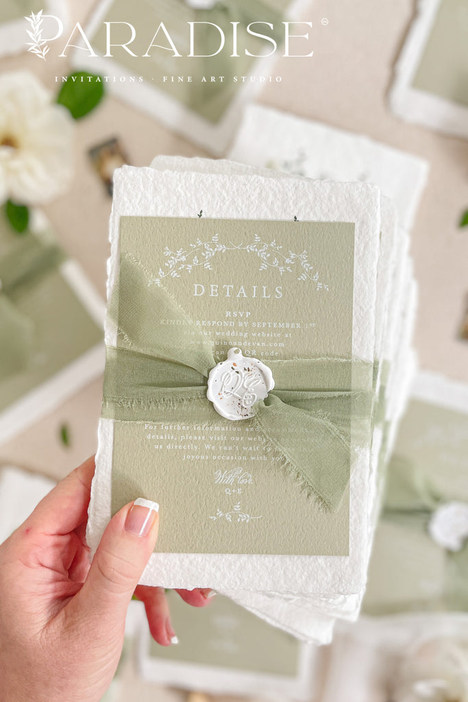 Francesca Handmade Paper Wedding Invitation Sets