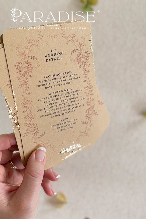 Rebekah Handmade Paper Wedding Invitation Sets
