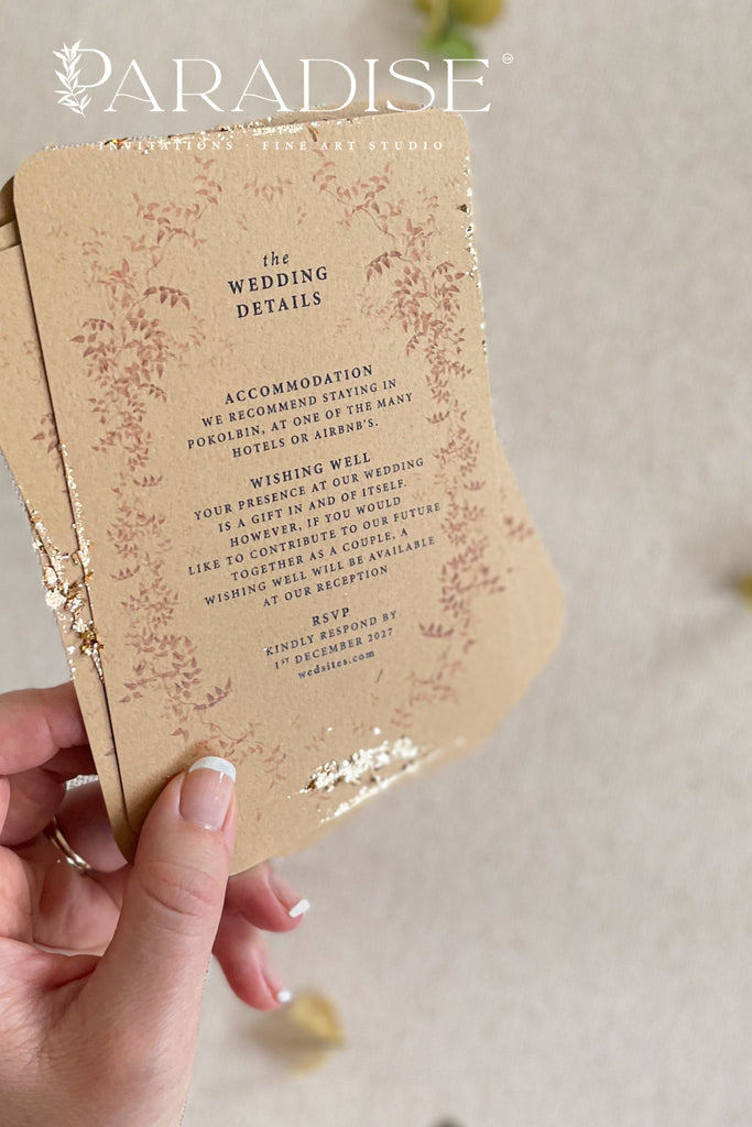 Rebekah Handmade Paper Wedding Invitation Sets