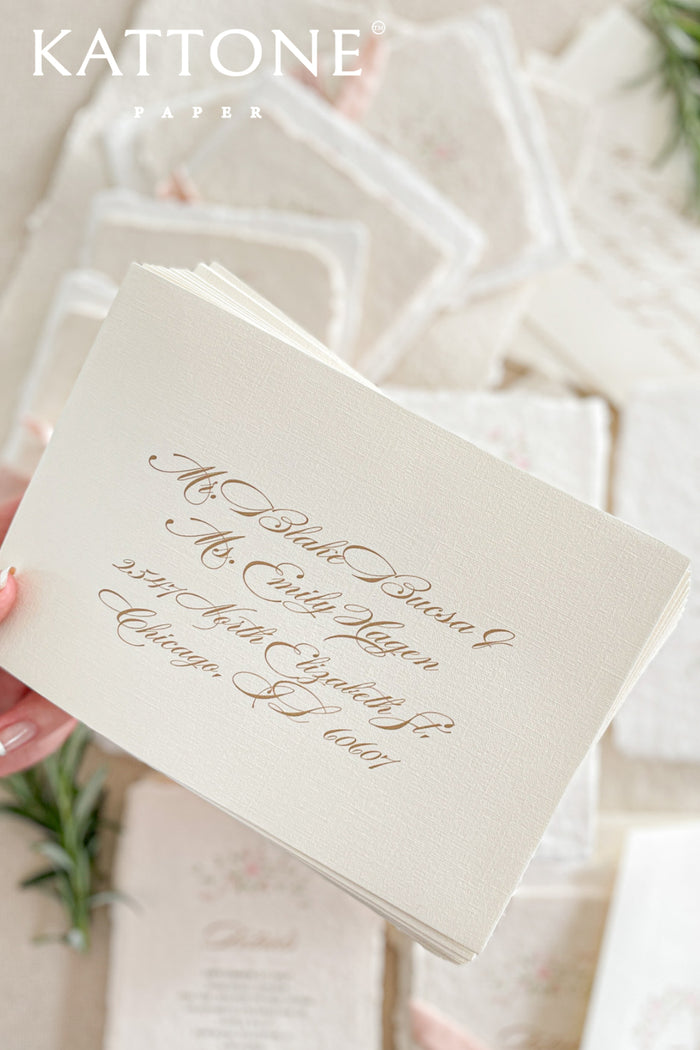 Coco Linen Envelopes and Address Printing