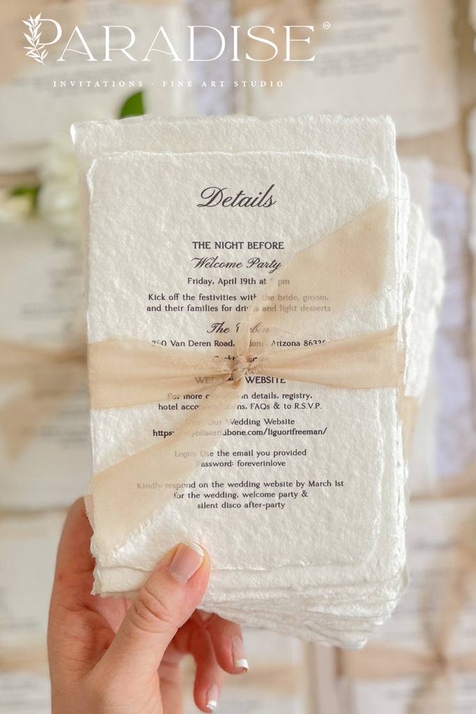 Love Handmade Paper Wedding Invitation Sets