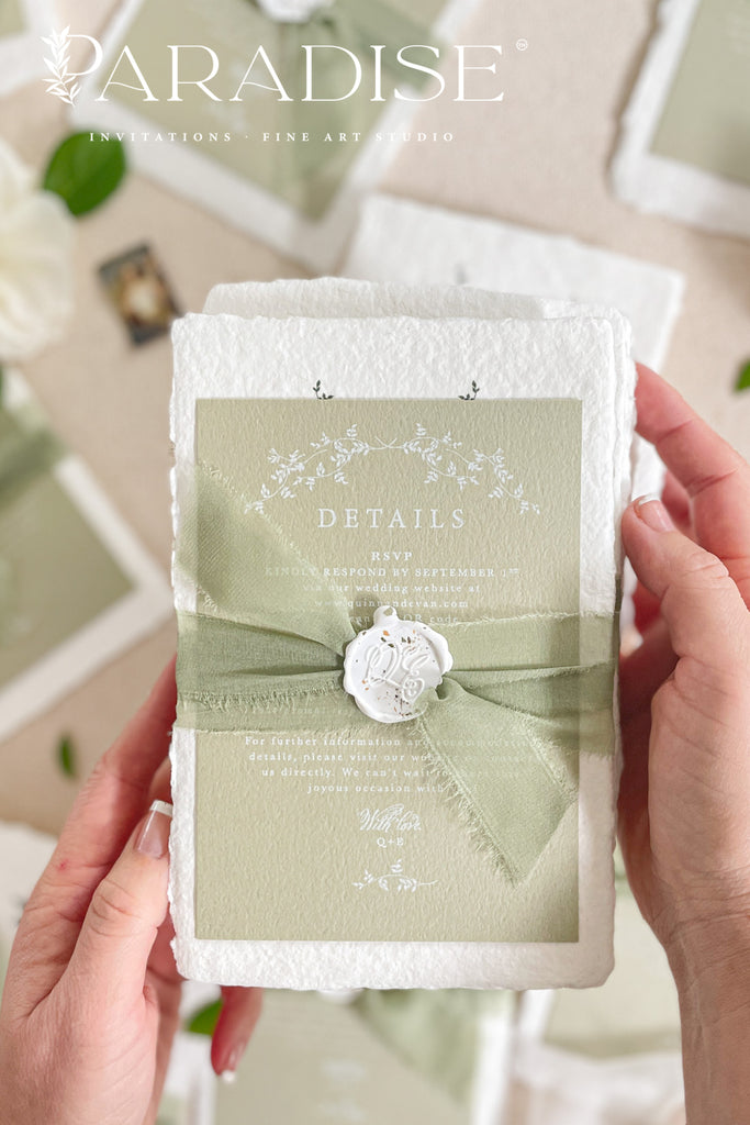 Francesca Handmade Paper Wedding Invitation Sets