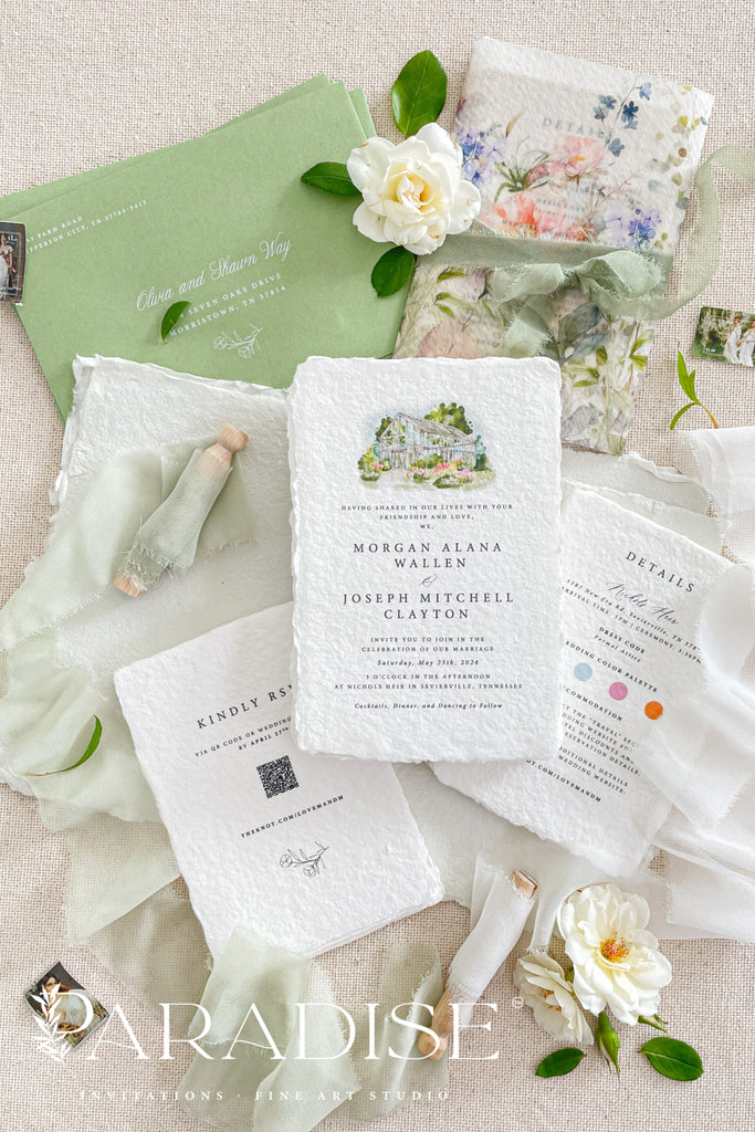 Sayge Handmade Paper Wedding Invitation Sets