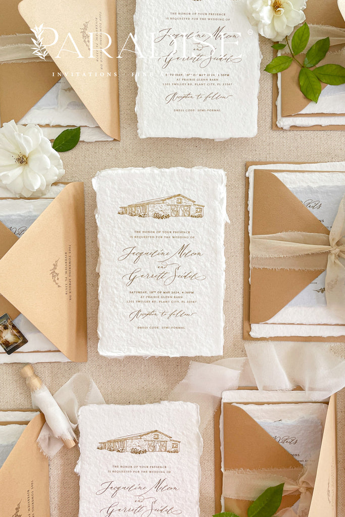 Nayeli Handmade Paper Wedding Invitations