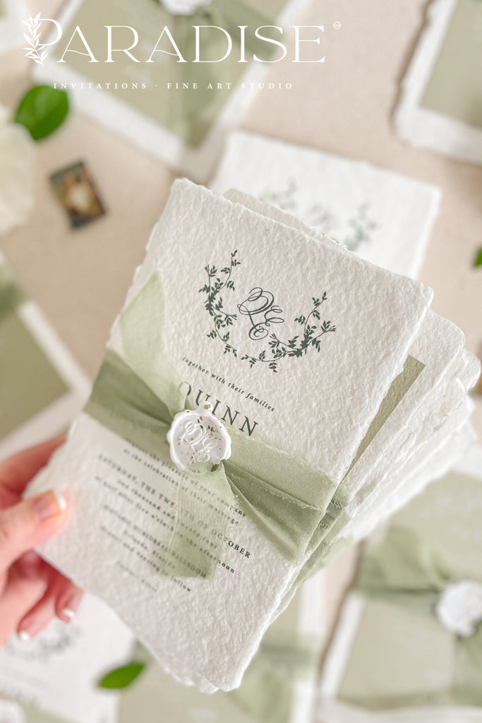 Francesca Handmade Paper Wedding Invitation Sets