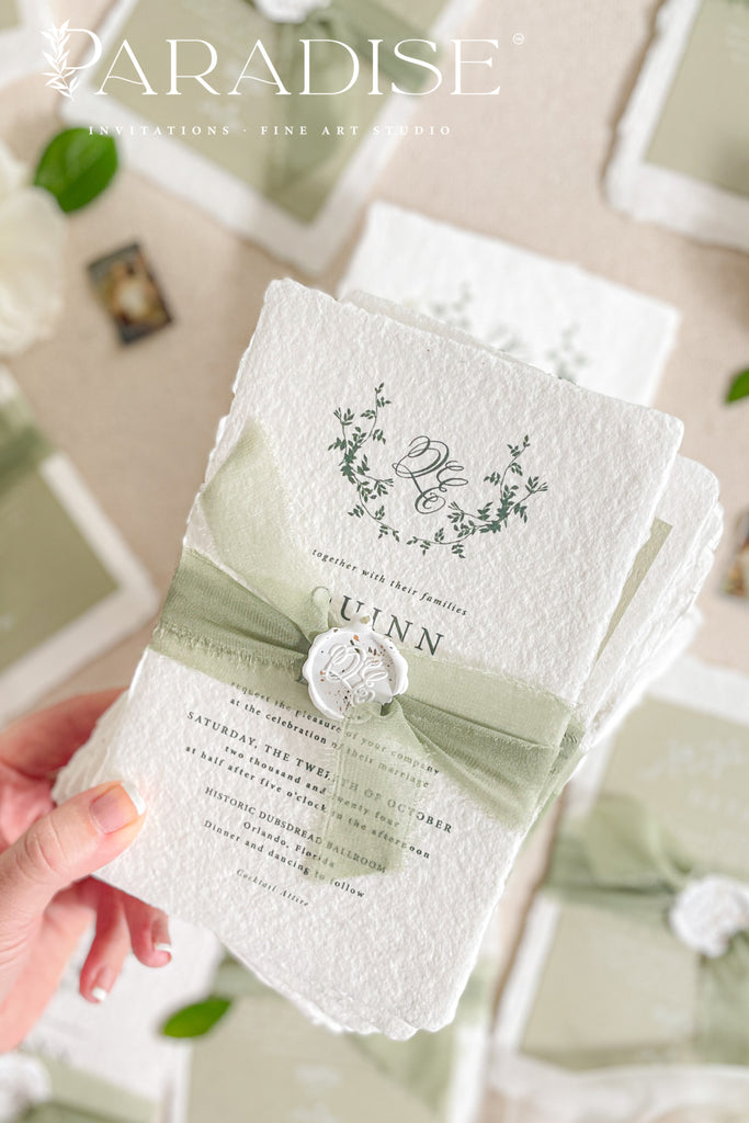 Francesca Handmade Paper Wedding Invitation Sets