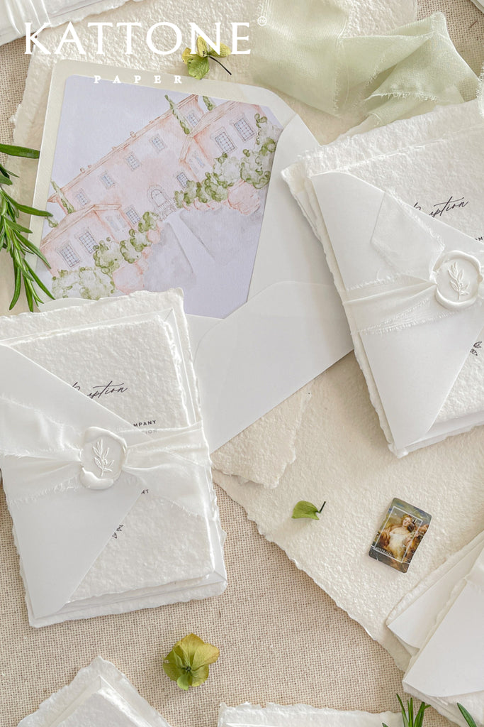 Amidala Handmade Paper Wedding Invitation Sets