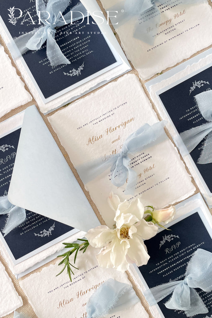 Eleanora Handmade Paper Wedding Invitation Sets