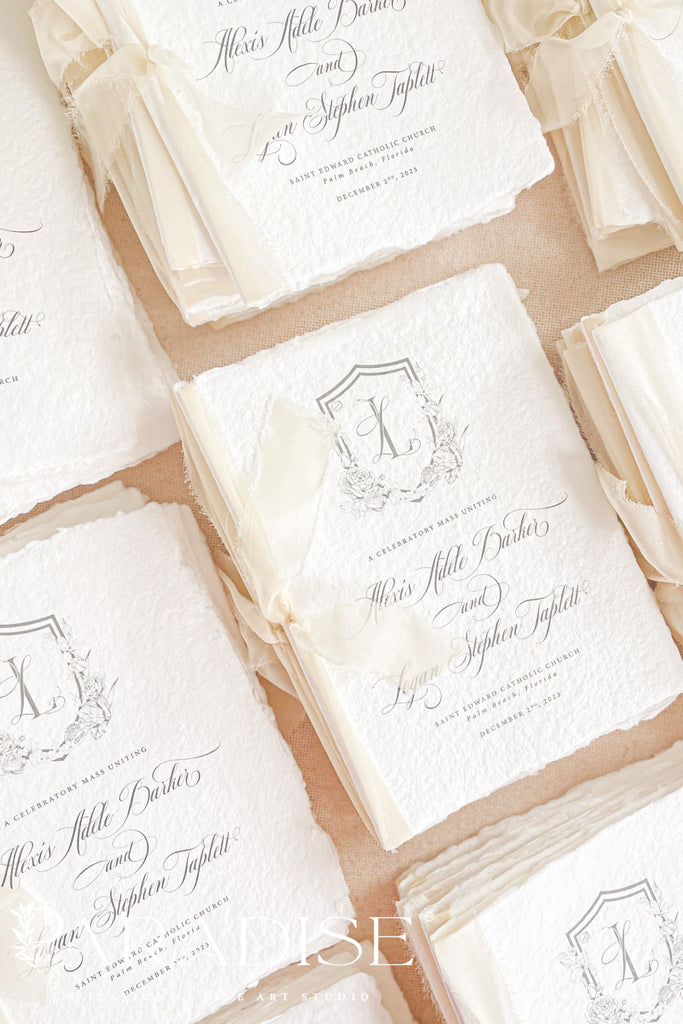 Maisy Handmade Paper Wedding Program