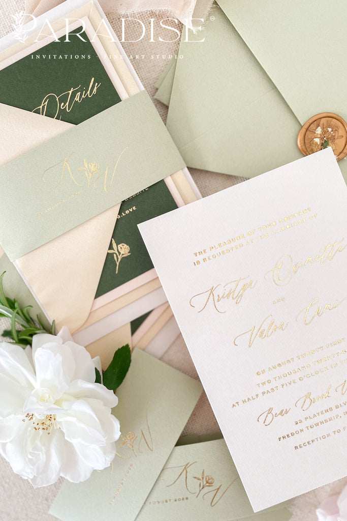 Lyla Hot Foil Stamping Wedding Invitation Sets